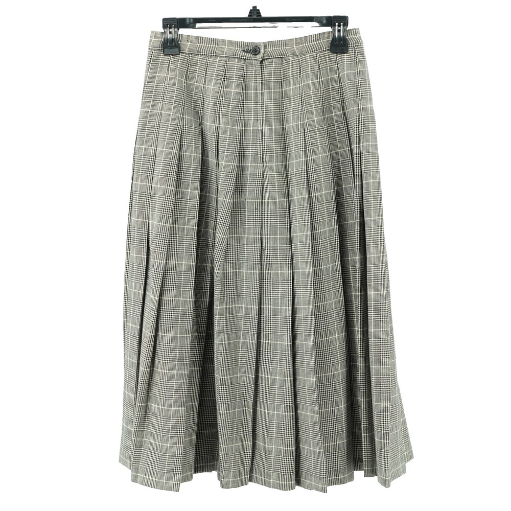 Vintage Pendleton Wool Skirt SZ 8P Midi Pleated Plaid Preppy Academic MiUSA Read
